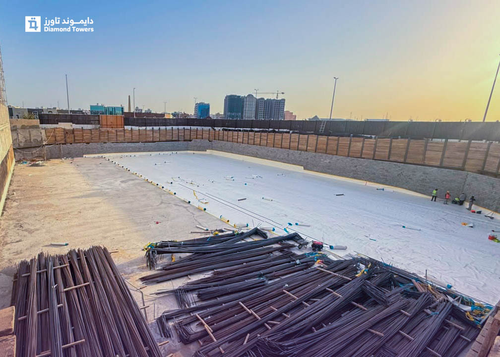 استمرار أعمال تجهيز موقع اللبشة المسلحة استعدادًا لبدء تنفيذ أعمال التسليح وفق المخططات التنفيذية.